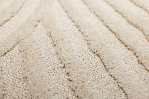 Dywan Berber 9754 Ivory Kość Słoniowa Krem Pólkola 3D z frędzlami