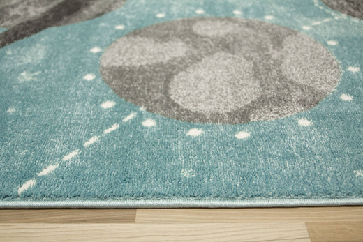 Dywan Lima F495A blue/l.grey Pastelowy Niebieski Szary Planety