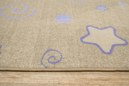 Welurowy Dywan Dziecięcy Stars Cfl-s1 Pastelowe Gwiazdki