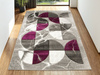 Dywan Amelia A472B grey/purple Szary Fiolet Półkola Marmur 
