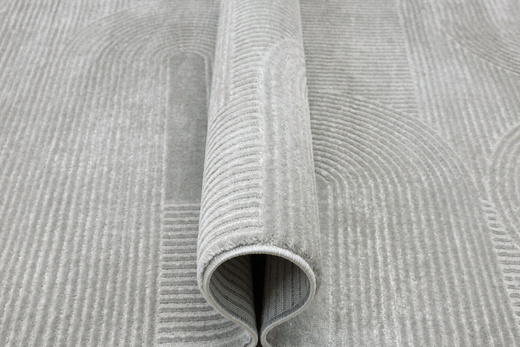 Dywan Misha J087A l.grey/d.grey Szary Półkola Linie