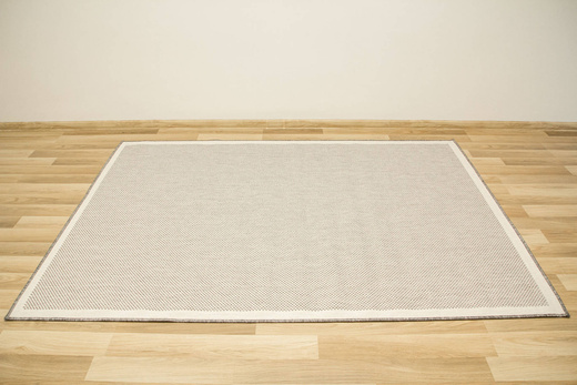 Dywan Dwustronny Sznurkowy Brussels 205014/10010 Silver Romby Kratka Outdoor