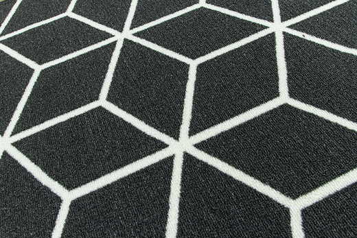 Antypoślizgowy chodnik cubes 29 czarny szerokość 100 cm