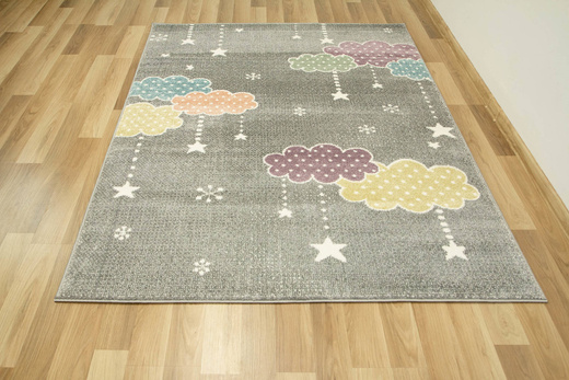 Dywan Lima B069A l.grey/cream Chmurki Gwiazdki