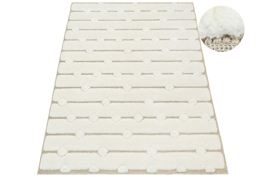 Dywan Shaggy Lula Soft IM49A Krem Beż Kropki