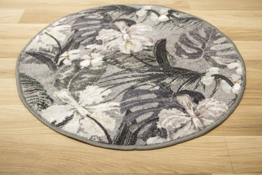 Okrągły Dywan Monstera Grey HD