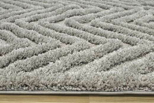 Dywan Berber 7059 l.grey Jasny Szary Jodełka 3D z frędzlami