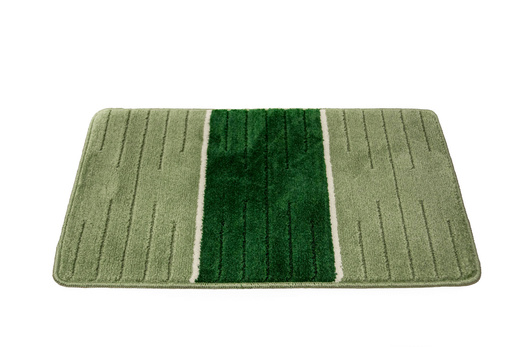 Komplet 2-częściowy Łazienkowy Como Green Zieleń Krem Pasy