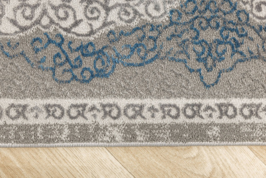 Lśniący Dywan Allora Plus B827B l.grey/grey Srebrzysty Szary Niebieski Ornament