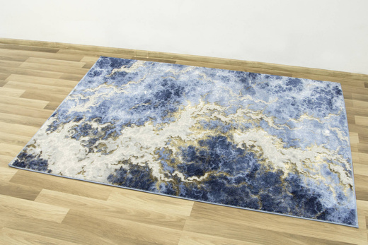 Dywan Verano C583A l.blue/blue Niebieski Złoty Szary Krem Dwupoziomowy
