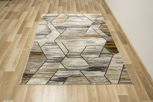 Dywan Modena 4644 m.grey/d.grey Brąz Beż Plastry Miodu