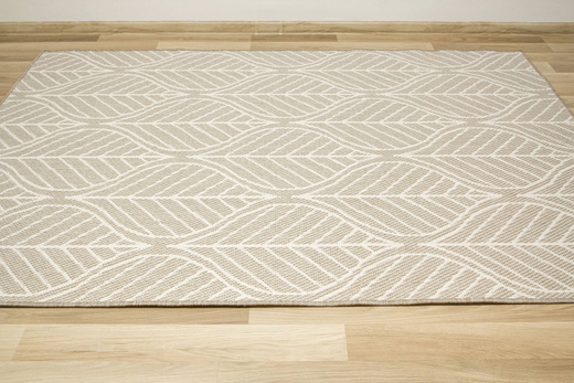 Dywan Dwustronny Sznurkowy Brussels 205647/10610 linen Jasny Beż Krem Listki Outdoor