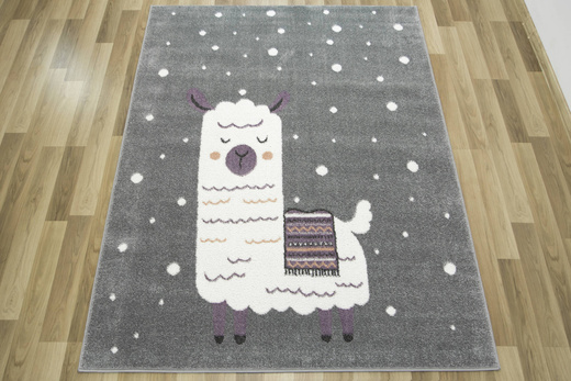 Dywan Dziecięcy Lima C261A l.grey/cream Szary Krem Lama