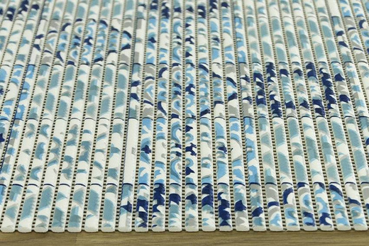 Mata Łazienkowa Softy-tex 828 patchwork niebieski szerokość 65 cm