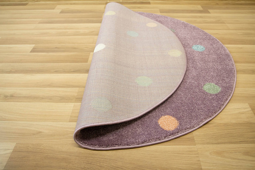 Okrągły Dywan Lima C275A lila/rose Fiolet Kropki