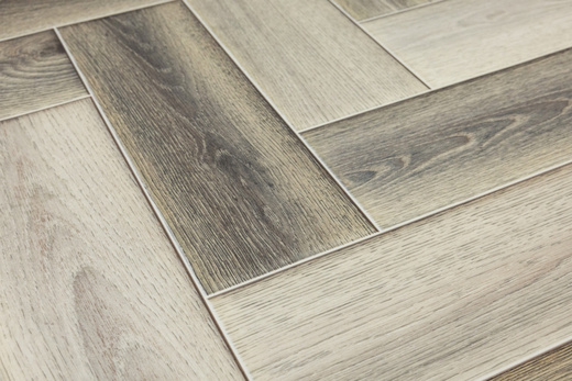 Wykładzina PCV Bartesa Diana Wood 267M Jodełka Beż Krem szerokość 1 m