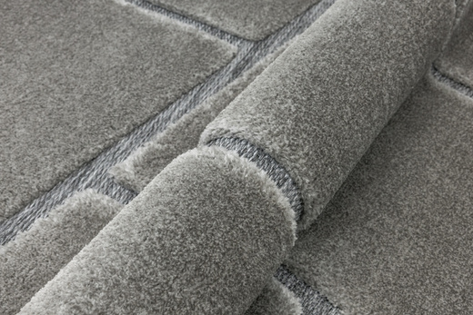 Dywan Shaggy Lula Soft IM89A L.Grey/L.Grey Szary Geometryczny Trójkąty