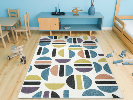 Dywan Dziecięcy Lima M045A rose/blue Krem Fiolet Półkola