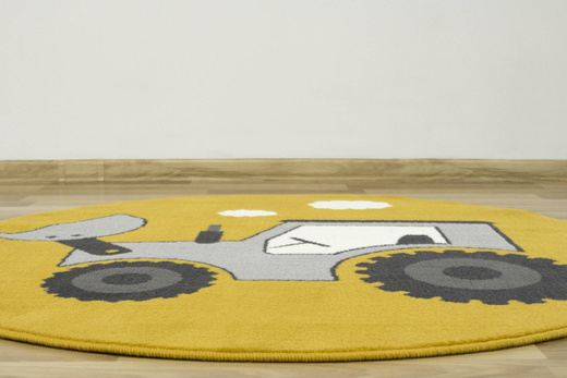 Okrągły Dywan Luna Kids 534457/89955 mustard Szary Musztardowy