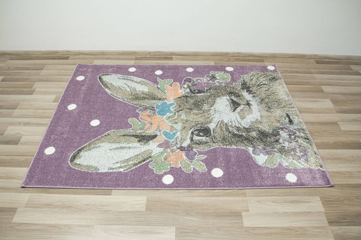 Dywan Dziecięcy Lima G755A lila/yellow Fiolet Zajączek