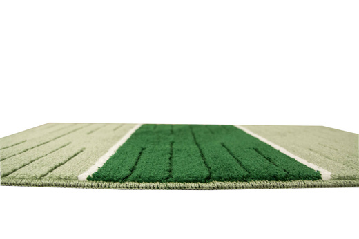 Dywanik Łazienkowy Como Green Zieleń Krem Pasy