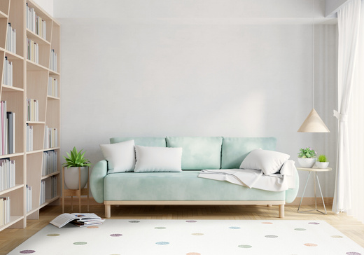 Dywan Dziecięcy Lima C275A cream/lila Krem Kropki