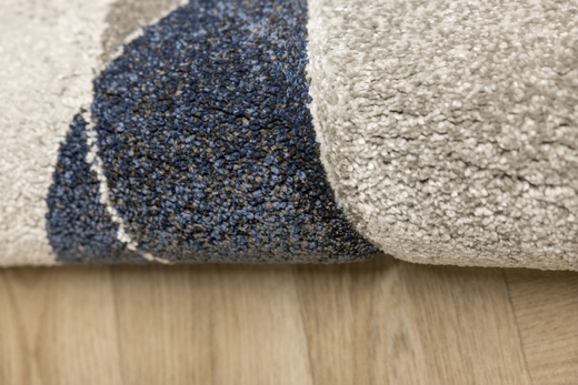 Dywan Kandy N405A l.grey/navy Szary Granatowy Geometria Romby Fryz