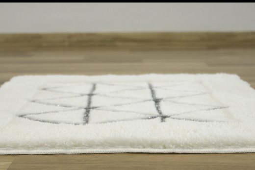 Dywanik do łazienki Jarpol Agadir Lurex Biały