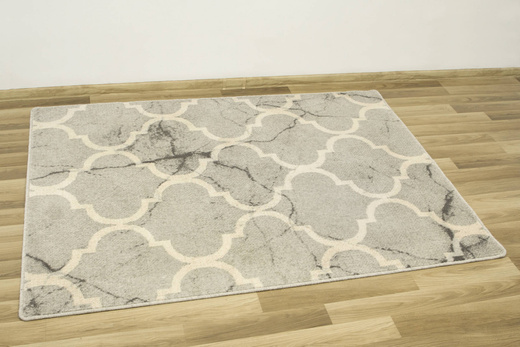 Dywan Wełniany Isfahan-M Eveil Popielaty koniczyna marmur beton