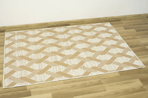 Dywan Sznurkowy Berg 28354/62 Geometryczny Romby Krem Pomarańczowy