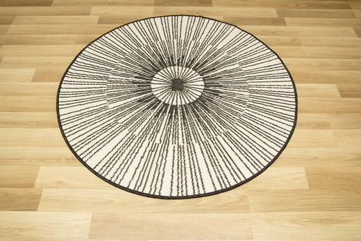 Okrągły Dwustronny Dywan Sznurkowy Brussels 205634/10110 Night Antracyt Krem Outdoor