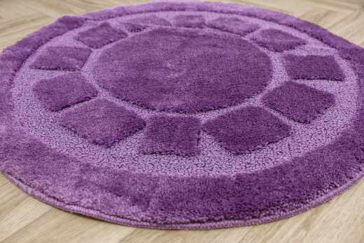 Dywanik Okrągły Łazienkowy Antypoślizgowy Ocean Fiolet