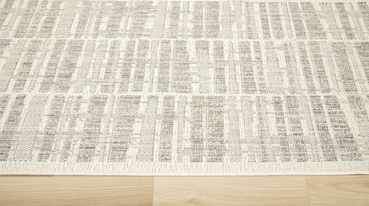 Sznurkowy Chodnik Terra Block 09 Szary Kremowy szerokość 100 cm