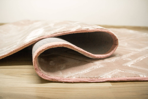 Dywan Palace 504377 Róż Pudrowy Pluszowy Romby