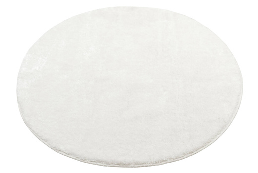 Dywan Okrągły Shaggy Antypoślizgowy Malmo Biały