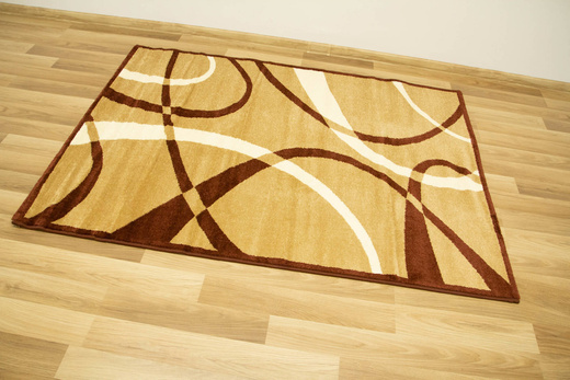 Dywan Nowoczesny Sapphire F06/122 Linie Beż Krem Brąz