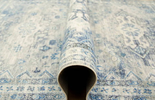 Dywan Summer Klasyk Blue Niebieski Krem Romby Ornament