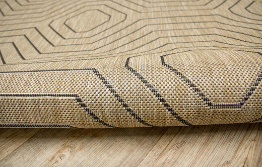 Zewnętrzny Dywan Sznurkowy Jeans 19013/P01 w Heksagony