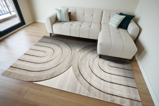 Dywan Agent 40438/870 brown/beig Krem Beż Brąz Półkola