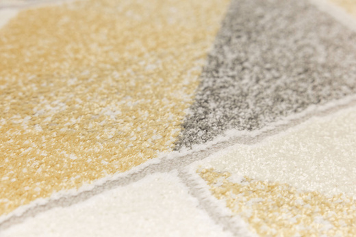 Dywan Olympos 4157 cream/yellow Żółty Szary Krem Trójkąty