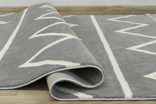 Dywan Karof 6062A white/grey 34 Szary Krem Zygzaki