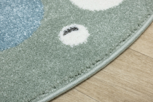 Okrągły Dywan Lima M041A green/cream Zieony Krem Banieczki