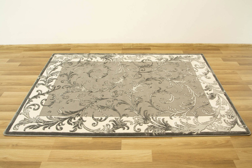 Dywan Galya K4084G grey/grey Szary Krem Srebrny Liście