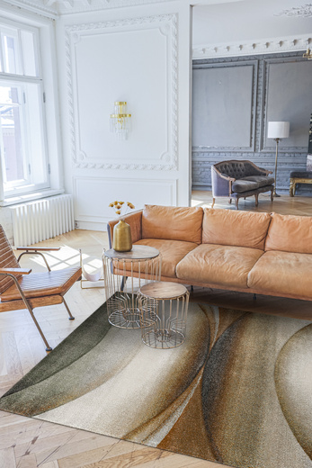 Dywan Agent 40400/610 Multi Krem Miedź Oliwka Półkola