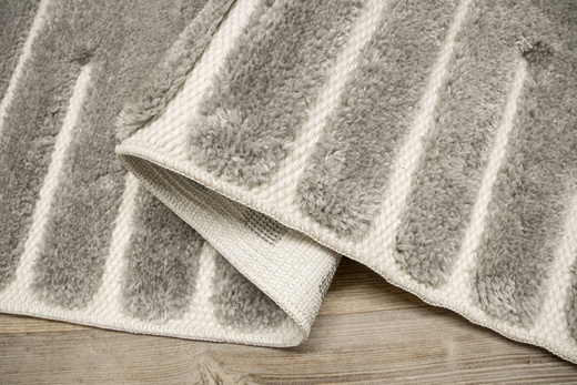 Dywan Shaggy Lula Soft IM43A CNFG4 Cream/Grey Szary Geometryczny Romby Kreski