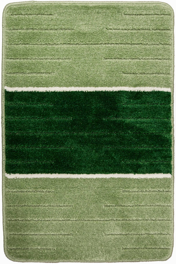 Komplet 2-częściowy Łazienkowy Como Green Zieleń Krem Pasy