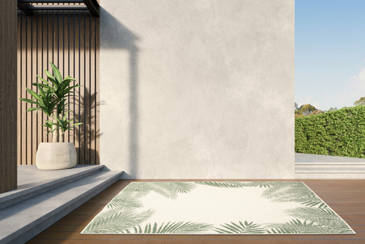 Dywan Dwustronny Sznurkowy Brussels 205183/10520 green liście palmy Outdoor