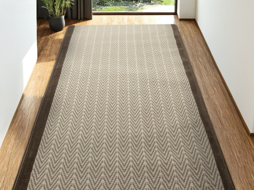 Chodnik Luna 503236/97944 Choco Jodełka Beż szerokość 70 cm