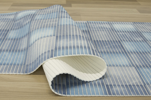 Mata Łazienkowa Softy-tex 843 niebieska kratka szerokość 65 cm