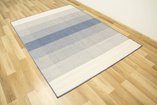 Dywan Dwustronny Sznurkowy Brussels 205248/10310 Ocean Niebieski Krem Pasy Outdoor